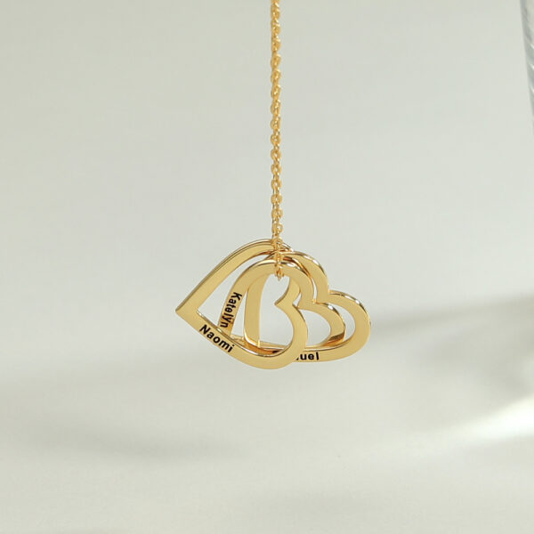Engrave Heart Pendant Necklace Cvn29 3