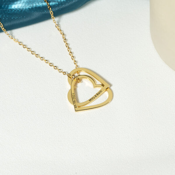 Engrave Heart Pendant Necklace Cvn29 6